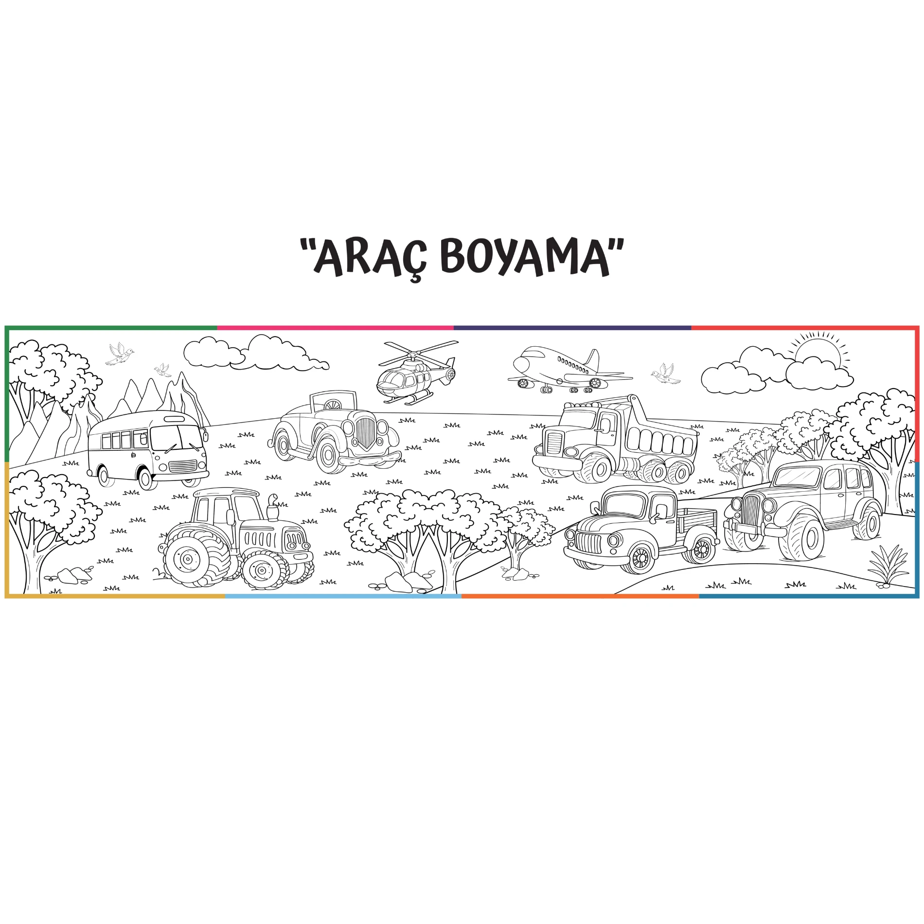 Boyama Kağıdı Araç Boyama 