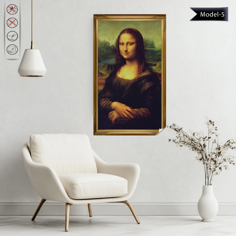 Mona Lisa Tablo - Poster Dünyaca Ünlü (Model- 5)