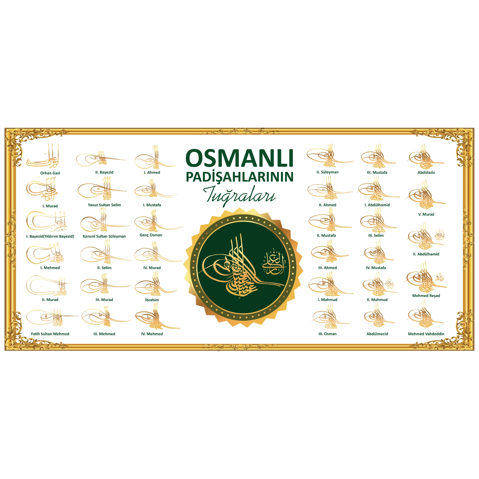 Osmanlı Padişahları Tuğraları 