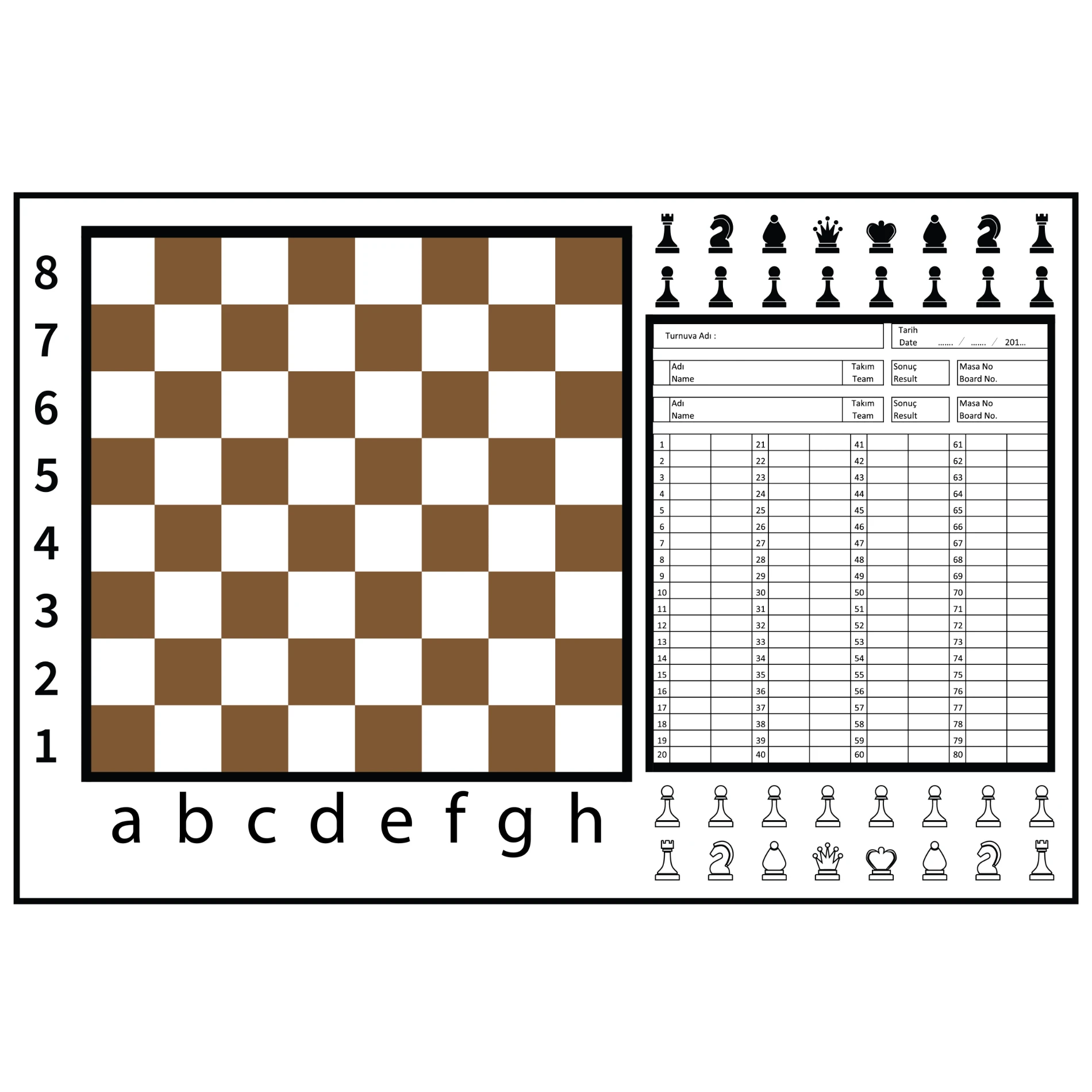 Statik Kağıt Satranç Tahtası 