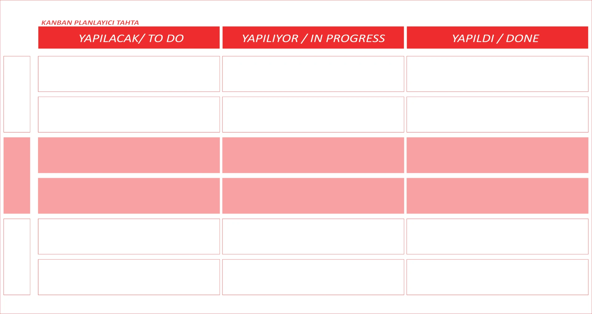 Statik Kağıt Kanban Planlayıcı 