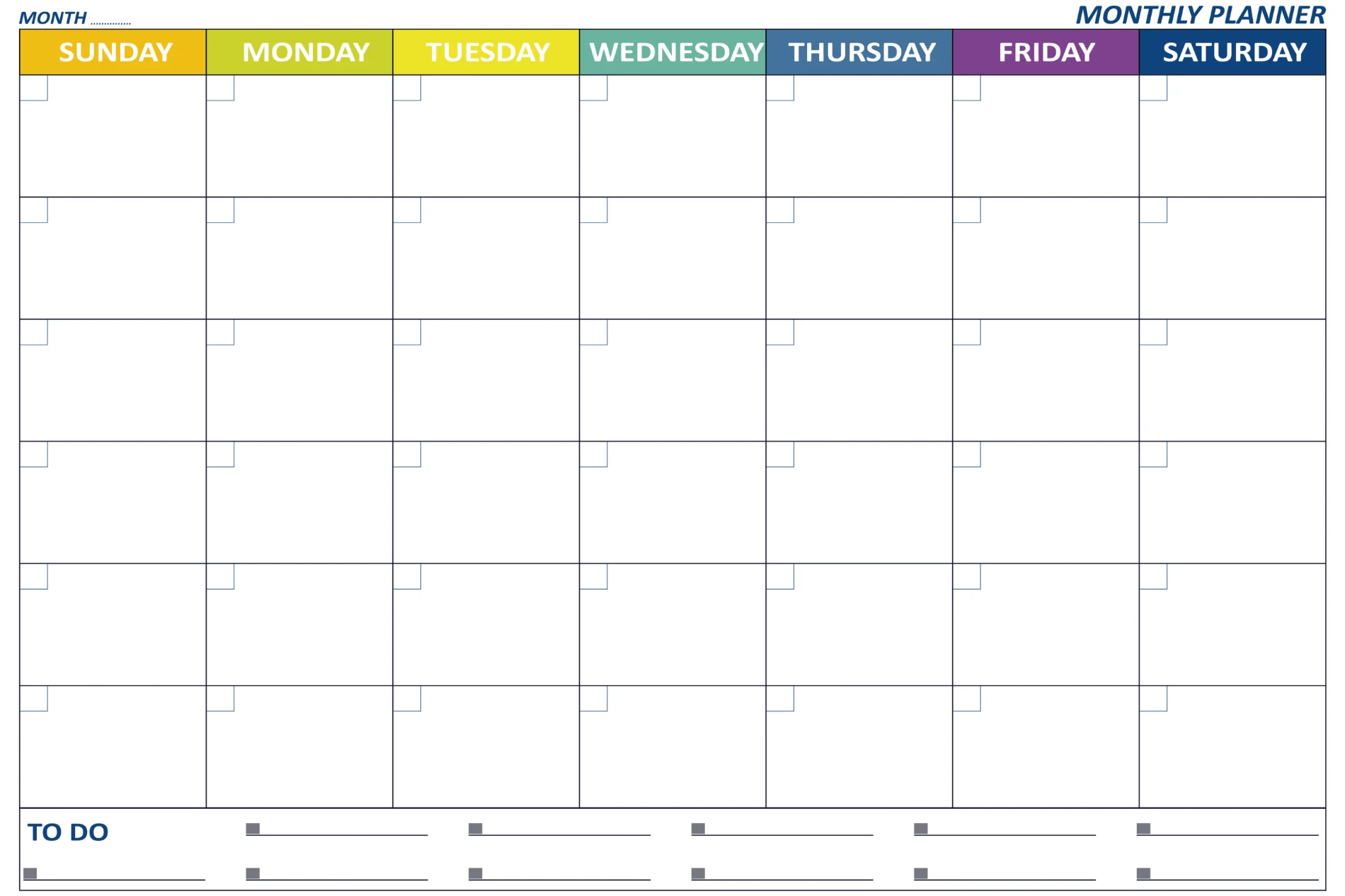 Statik Kağıt Monthly Planner 