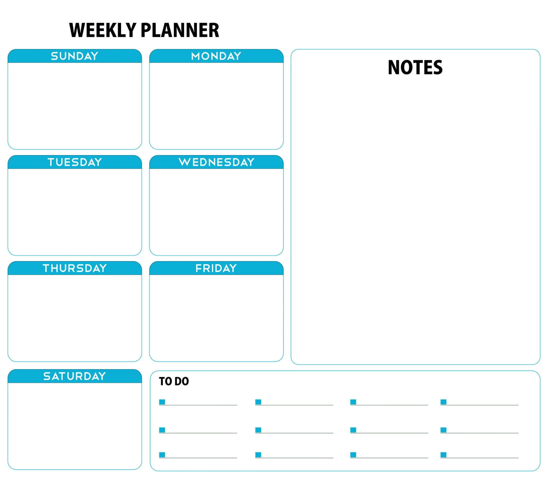 Statik Kağıt Weekly Planner 