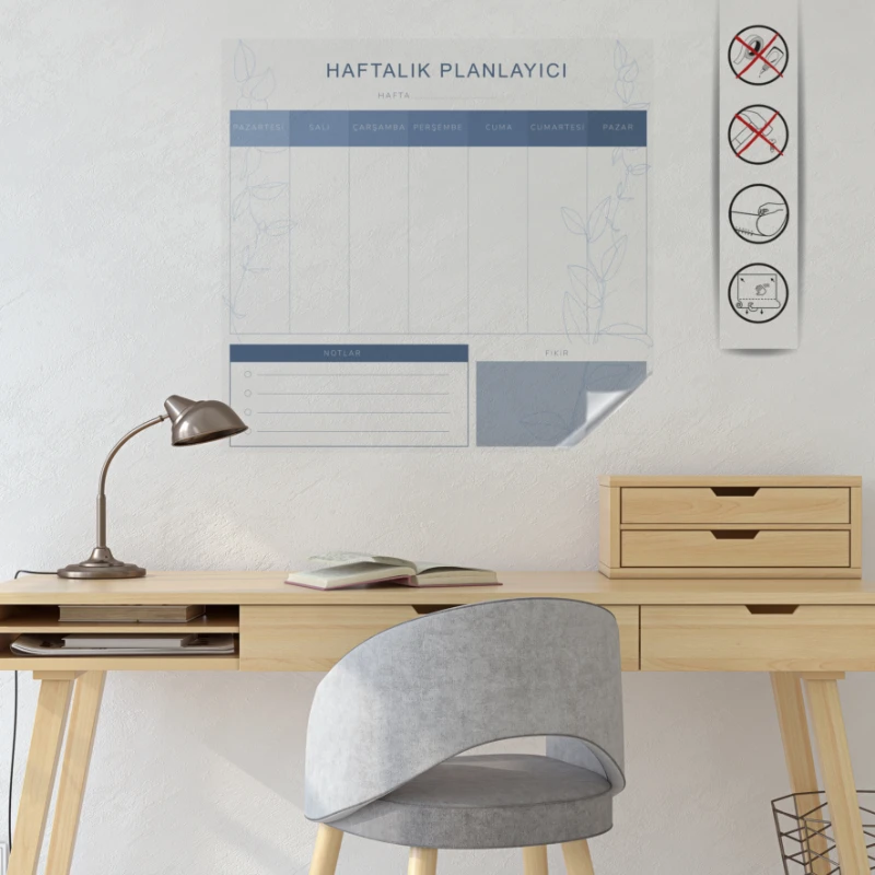 Statik Kağıt Haftalık Planlayıcı (Model -2) 