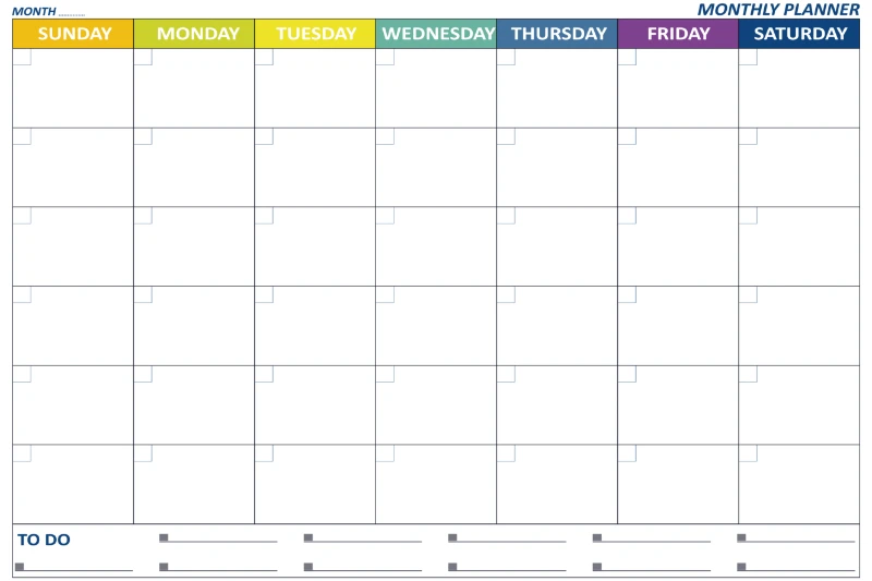 Statik Kağıt Monthly Planner