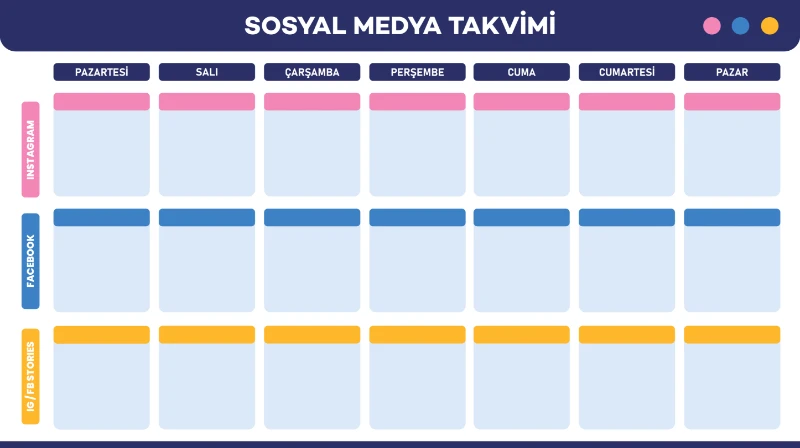 Statik Kağıt Sosyal Medya Takvimi