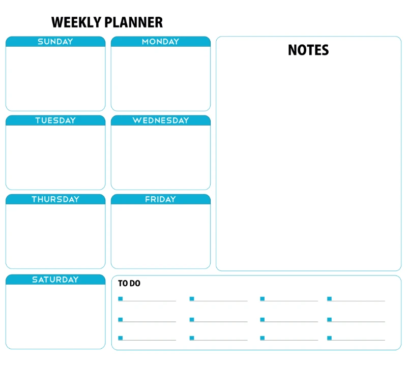 Statik Kağıt Weekly Planner