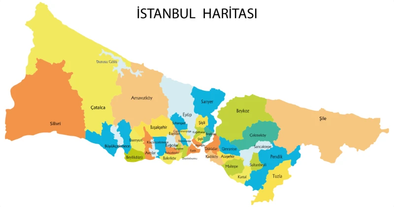 Statik Kağıt İstanbul Haritası