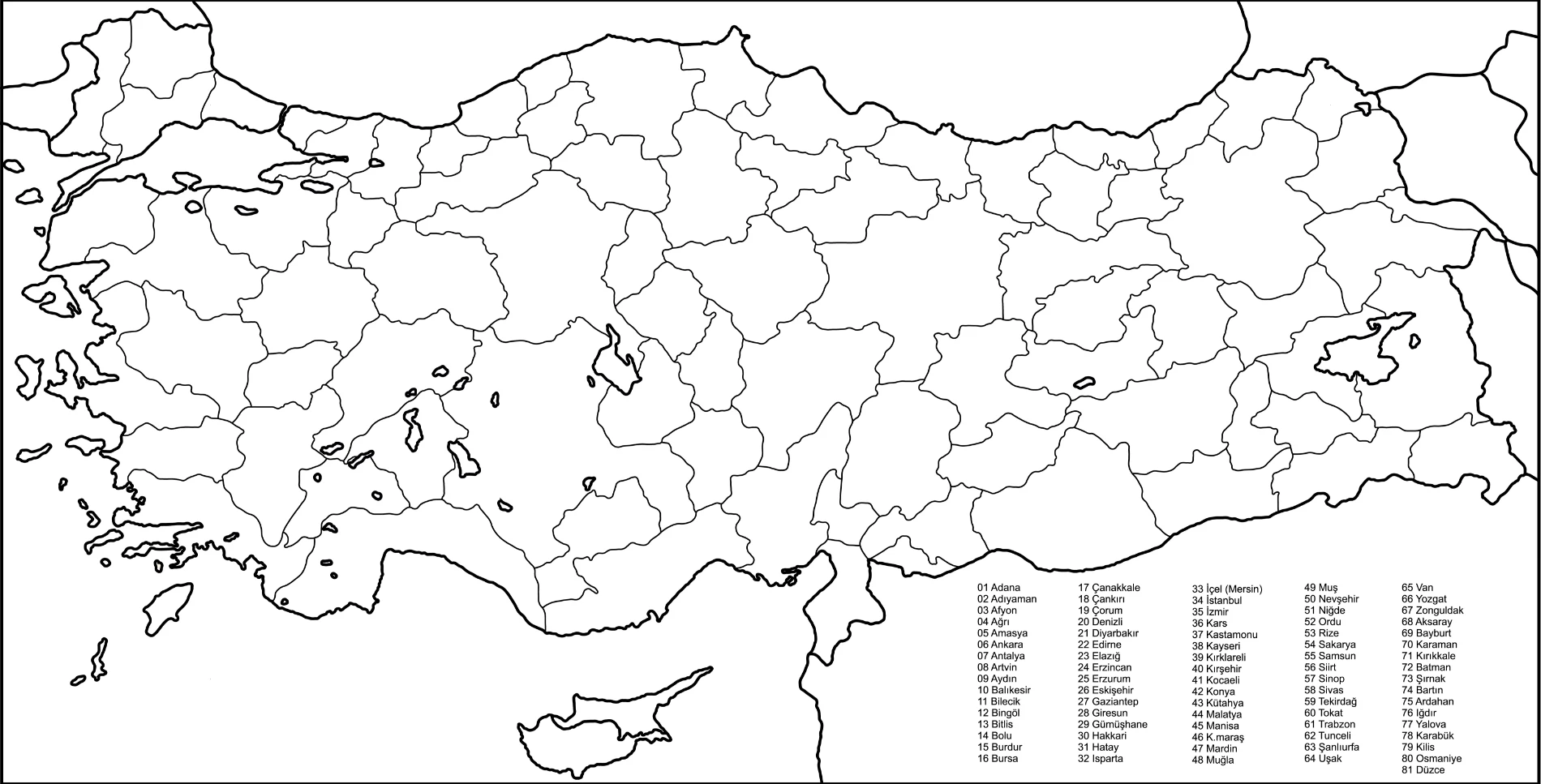 Statik Kağıt Türkiye Haritası 