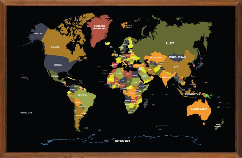 Tablo Görünümlü Dünya Haritası