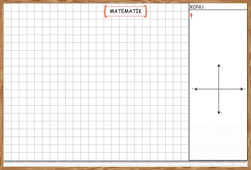 Yapışkanlı Matematik Branş Tahtası