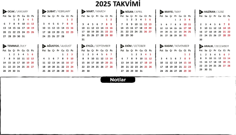 Statik Kağıt 2025 Mini Yıllık Plan (Model-2)