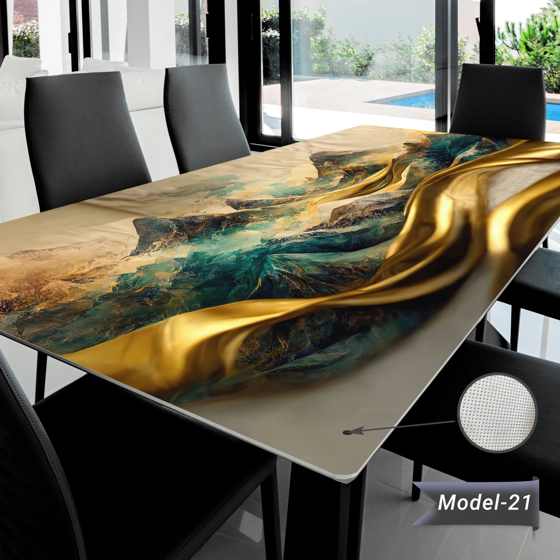 Yapışkanlı Desenli Masa - Sehpa Kaplama (Model- 21)