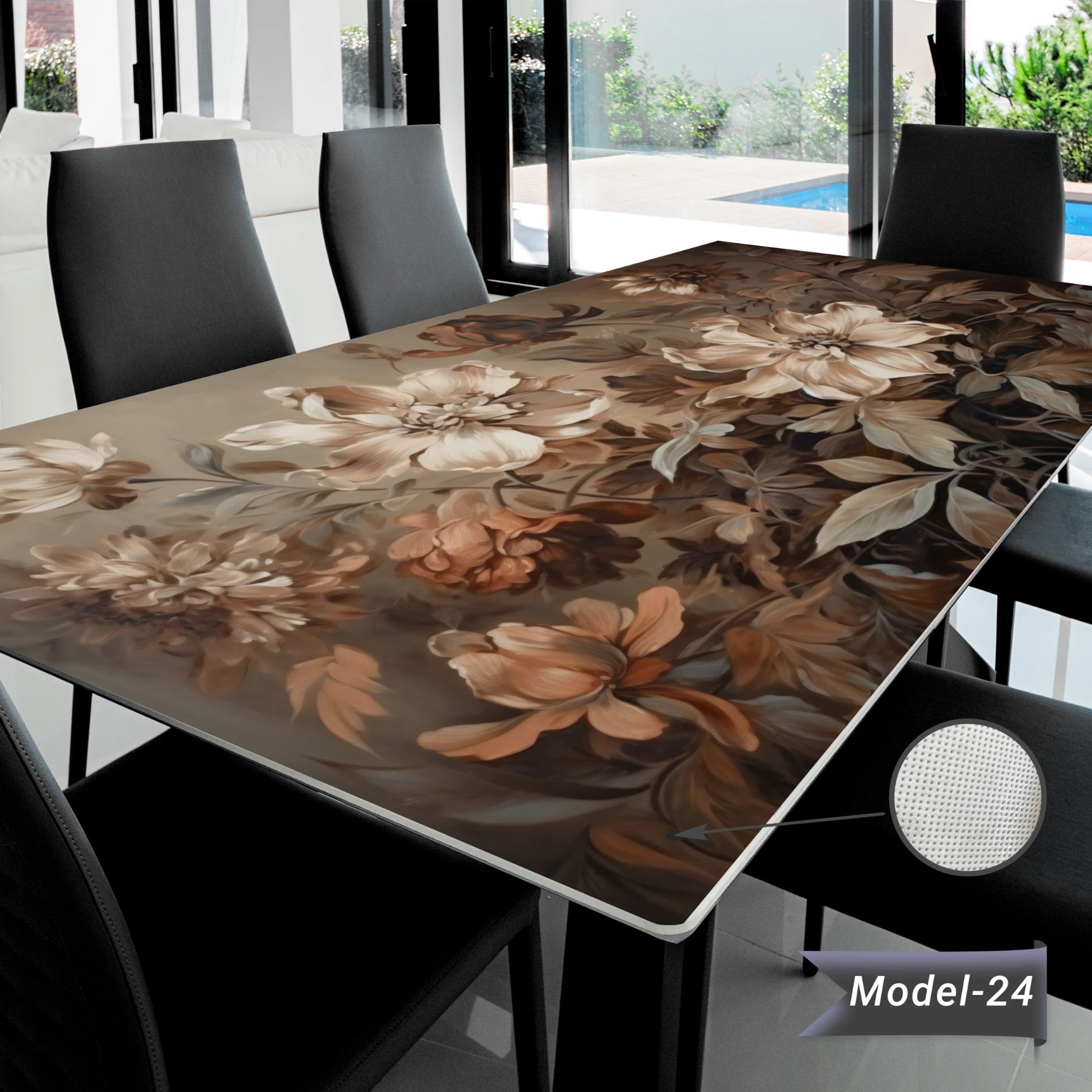 Yapışkanlı Desenli Masa - Sehpa Kaplama (Model- 24)