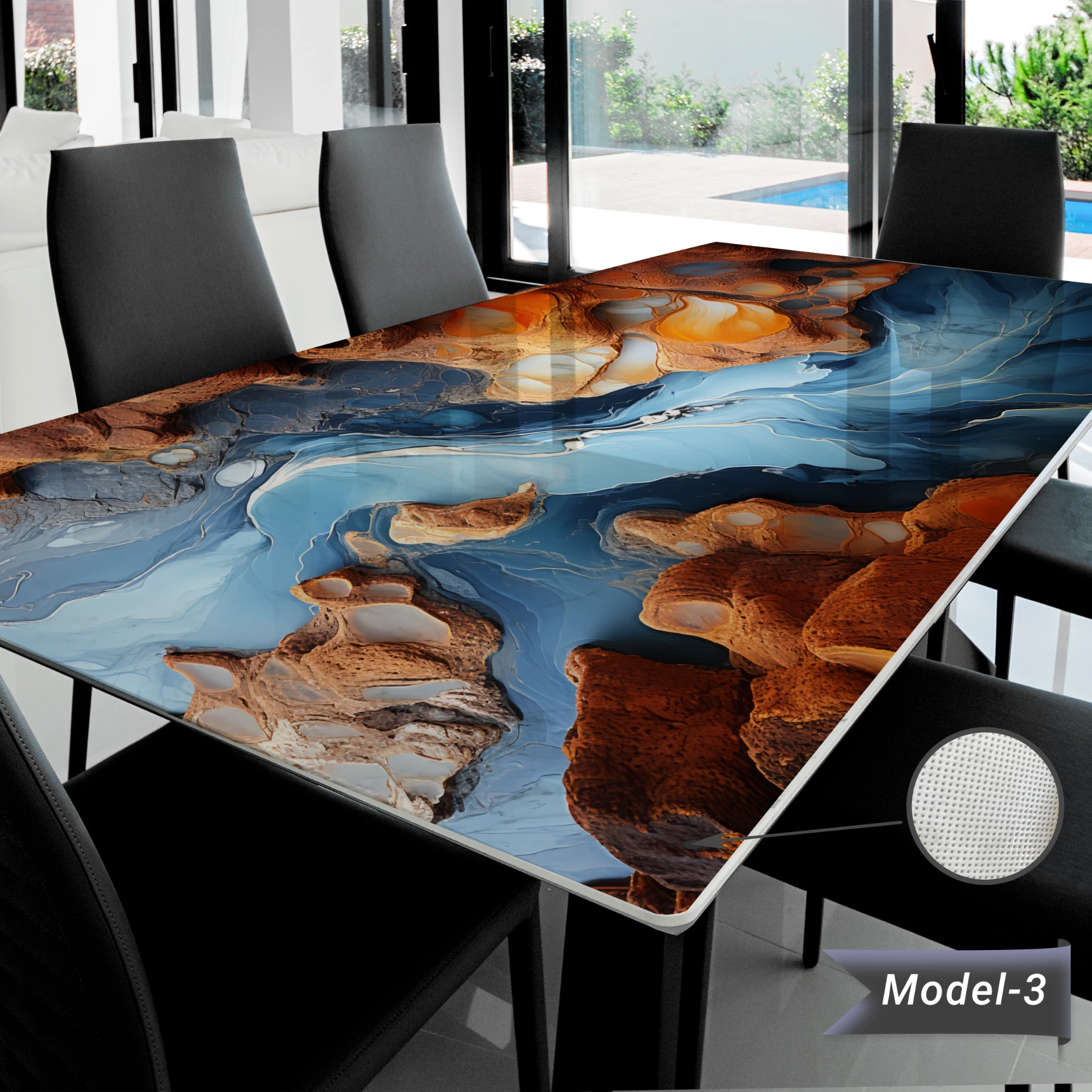 Yapışkanlı Desenli Masa - Sehpa Kaplama (Model- 3)