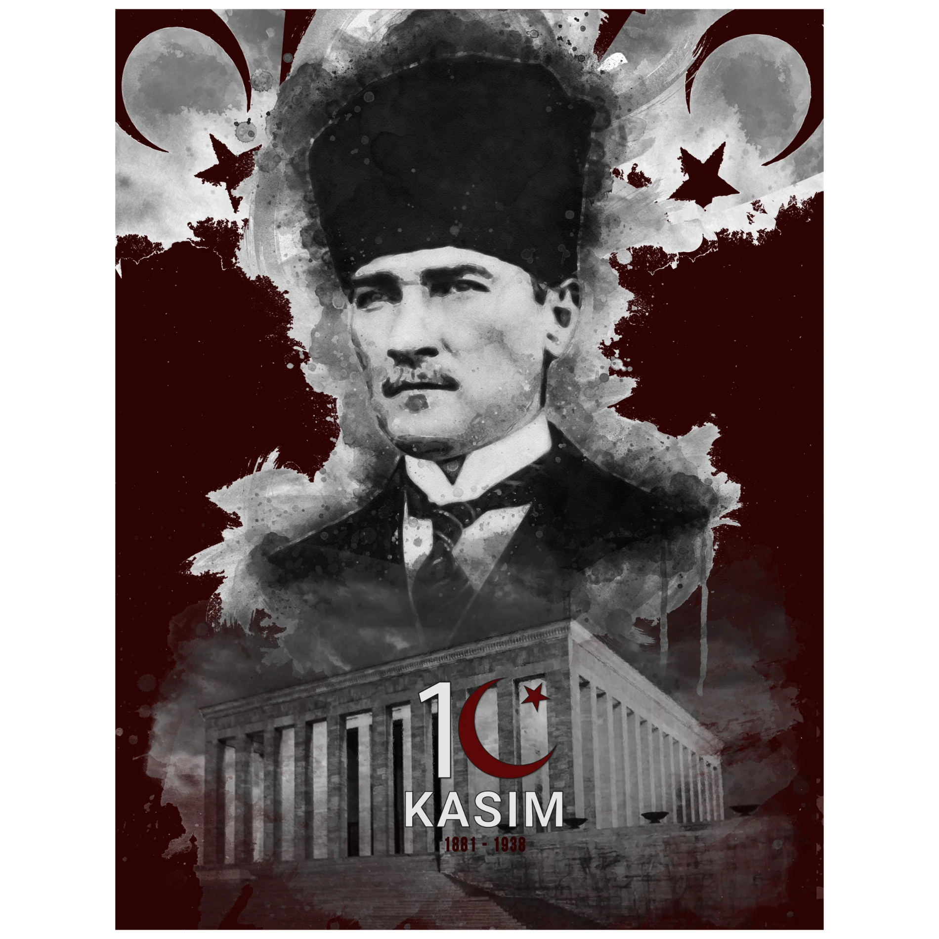 Statik Tutunma Özellikli Tablo - Poster Atatürk (Model- 11) 