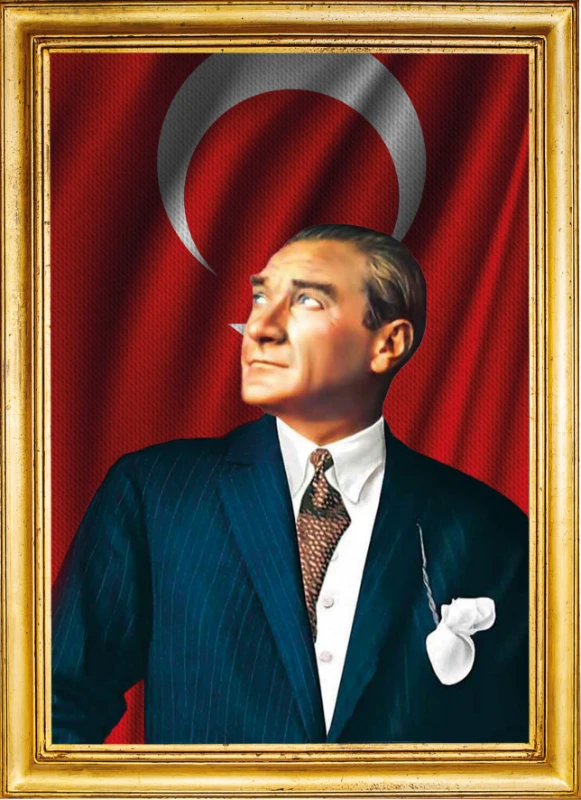 Statik Tutunma Özellikli Tablo - Poster Atatürk (Model- 5)