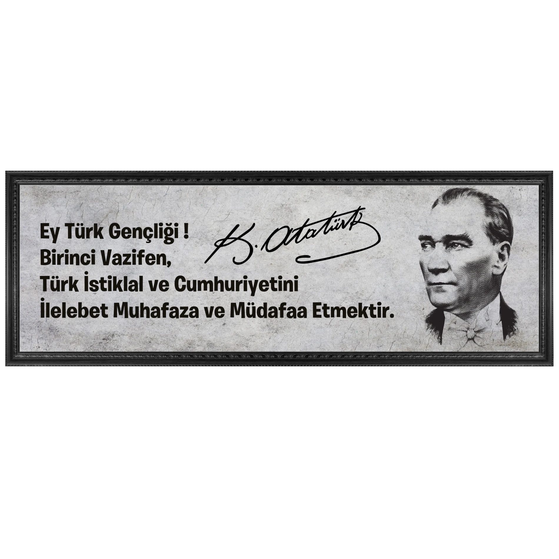 Statik Tutunma Özellikli Tablo - Poster Atatürk (Model- 13) 