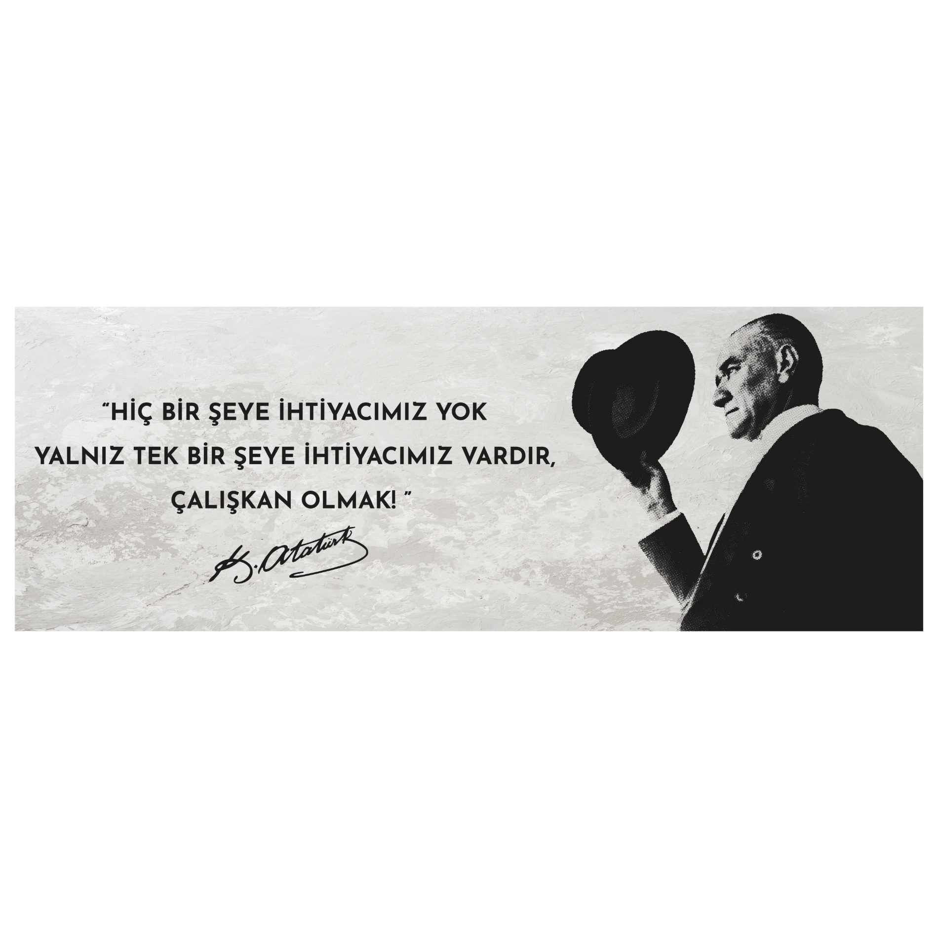 Statik Tutunma Özellikli Tablo - Poster Atatürk (Model- 17) 