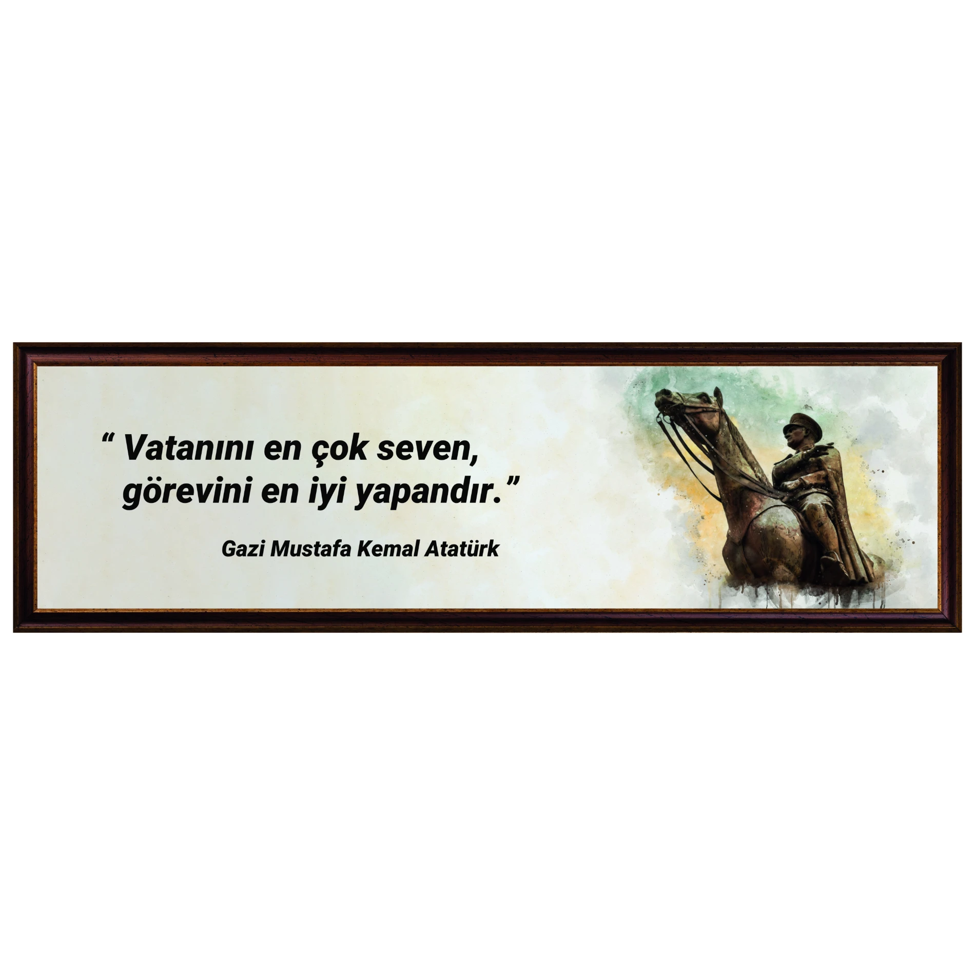 Statik Tutunma Özellikli Tablo - Poster Atatürk (Model- 19) 