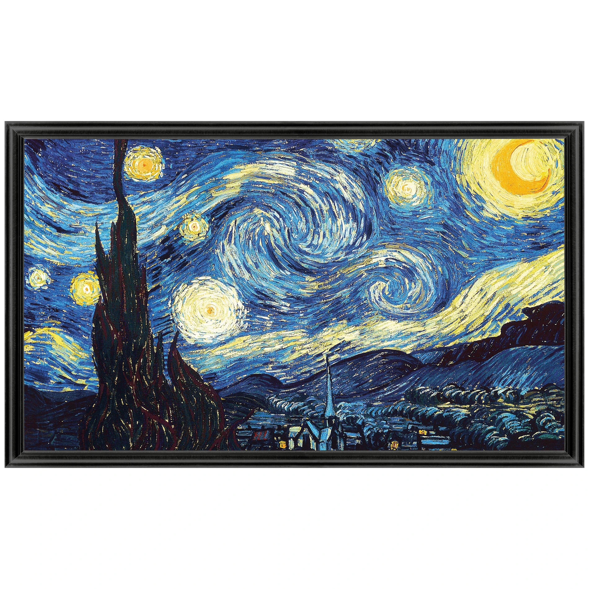 Van Gogh Yıldızlı Gece Tablo - Poster Dünyaca Ünlü (Model- 4) 