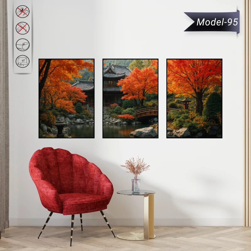 Statik Tutunma Özellikli Tablo - Poster Manzara (Model-95)