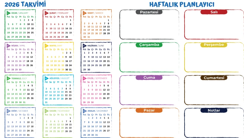 Statik Kağıt 2026 Mini Yıllık Plan (Model-1)
