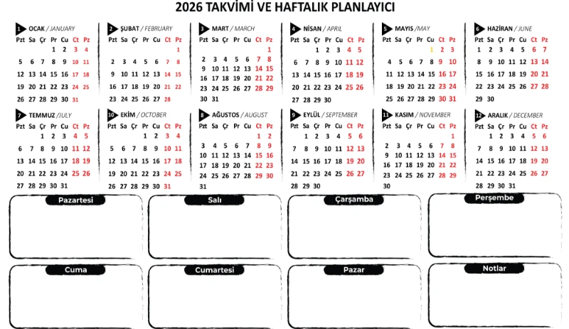 Statik Kağıt 2026 Mini Yıllık Plan (Model-3)