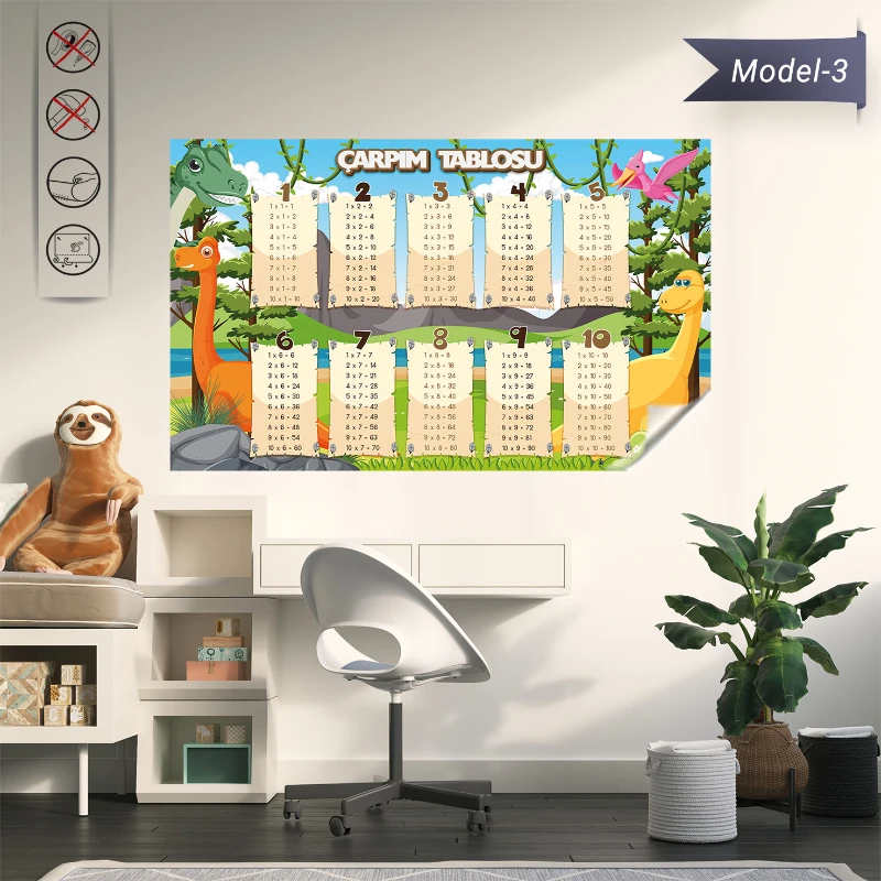 Statik Kağıt Çarpım Tablosu (Model-9)