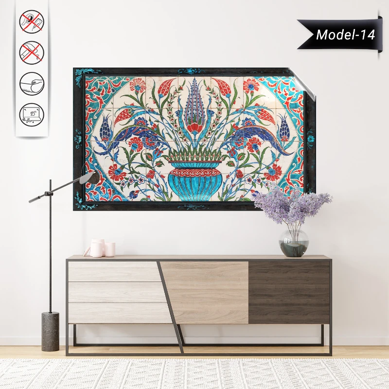 Statik Tutunma Özellikli Tablo - Poster Çini (Model- 14)