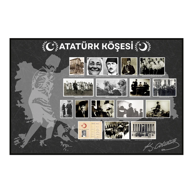 Statik Tutunma Özellikli Tablo - Poster Atatürk (Model- 28)