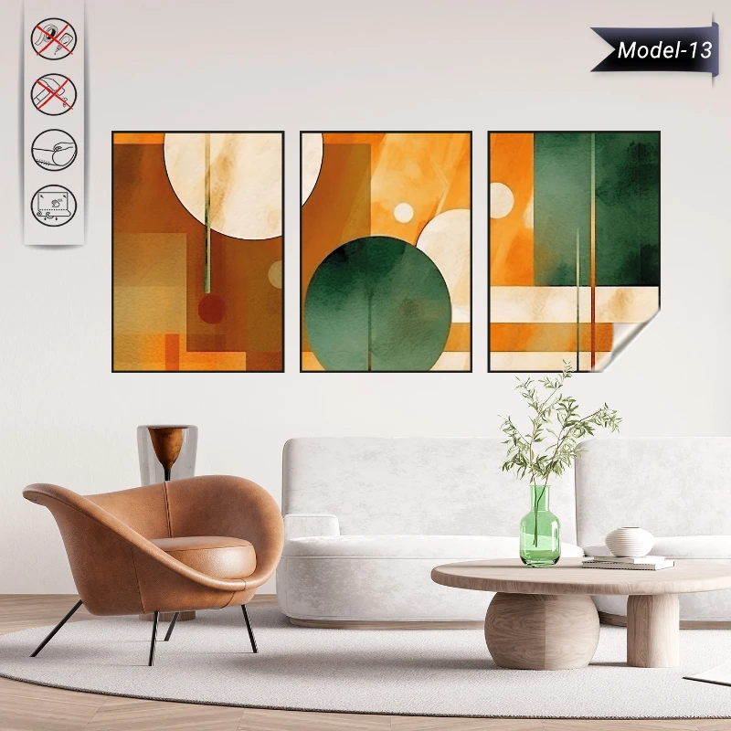 Statik Tutunma Özellikli Tablo - Poster Modern (Model- 13)