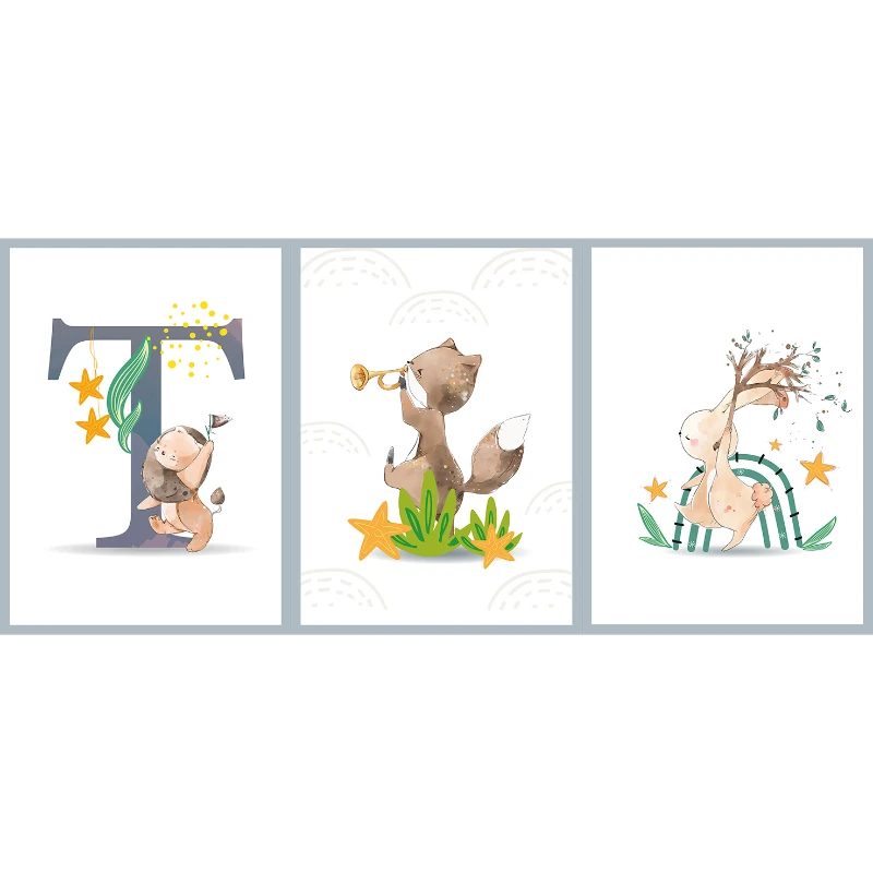 Statik Tutunma Özellikli Tablo - Poster Çocuk Odası (Model-7)