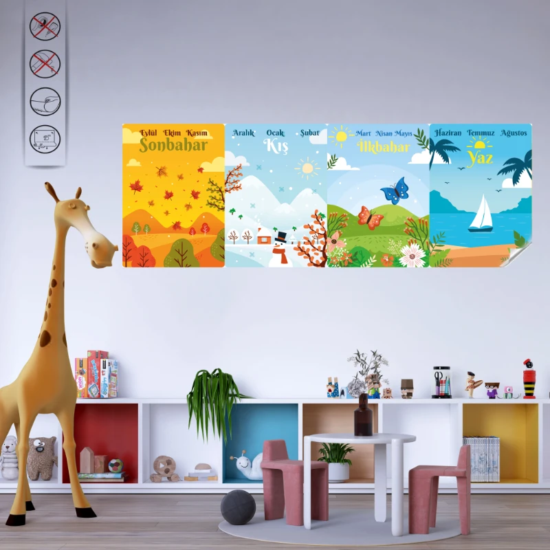 Statik Kağıt Mevsimler Poster