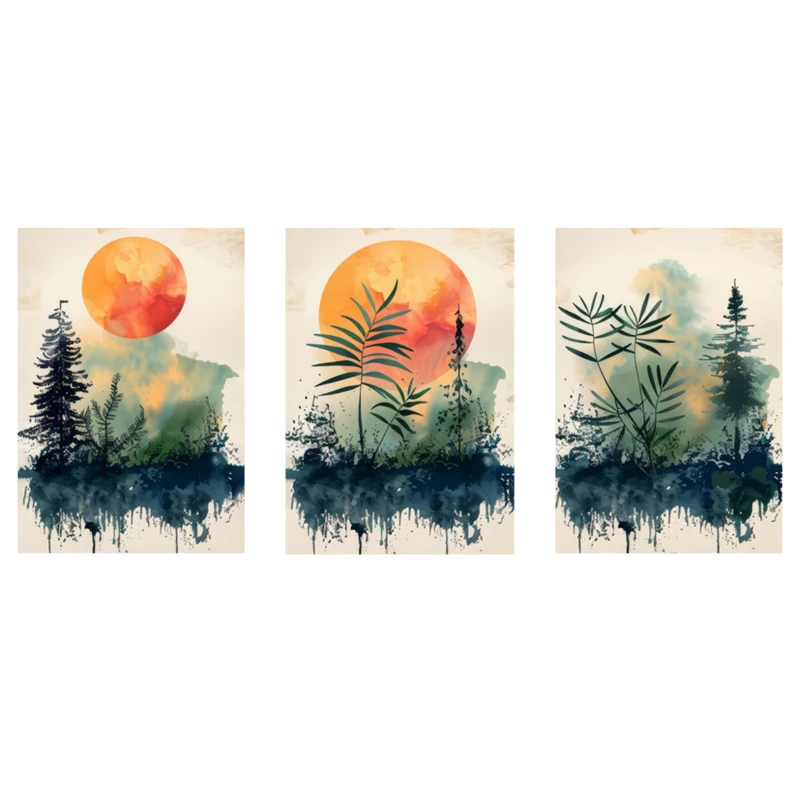 Statik Tutunma Özellikli Tablo - Poster Çiçek (Model- 41)