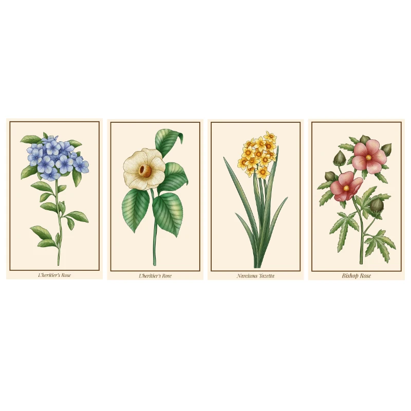 Statik Tutunma Özellikli Tablo - Poster Çiçek (Model- 46)