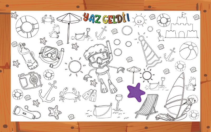 Boyama Kağıdı Dodo Boyama 10'lu Set
