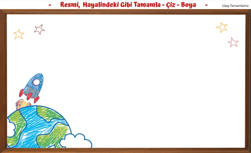 Boyama Kağıdı Dodo Resmi Tamamla 10'lu Set