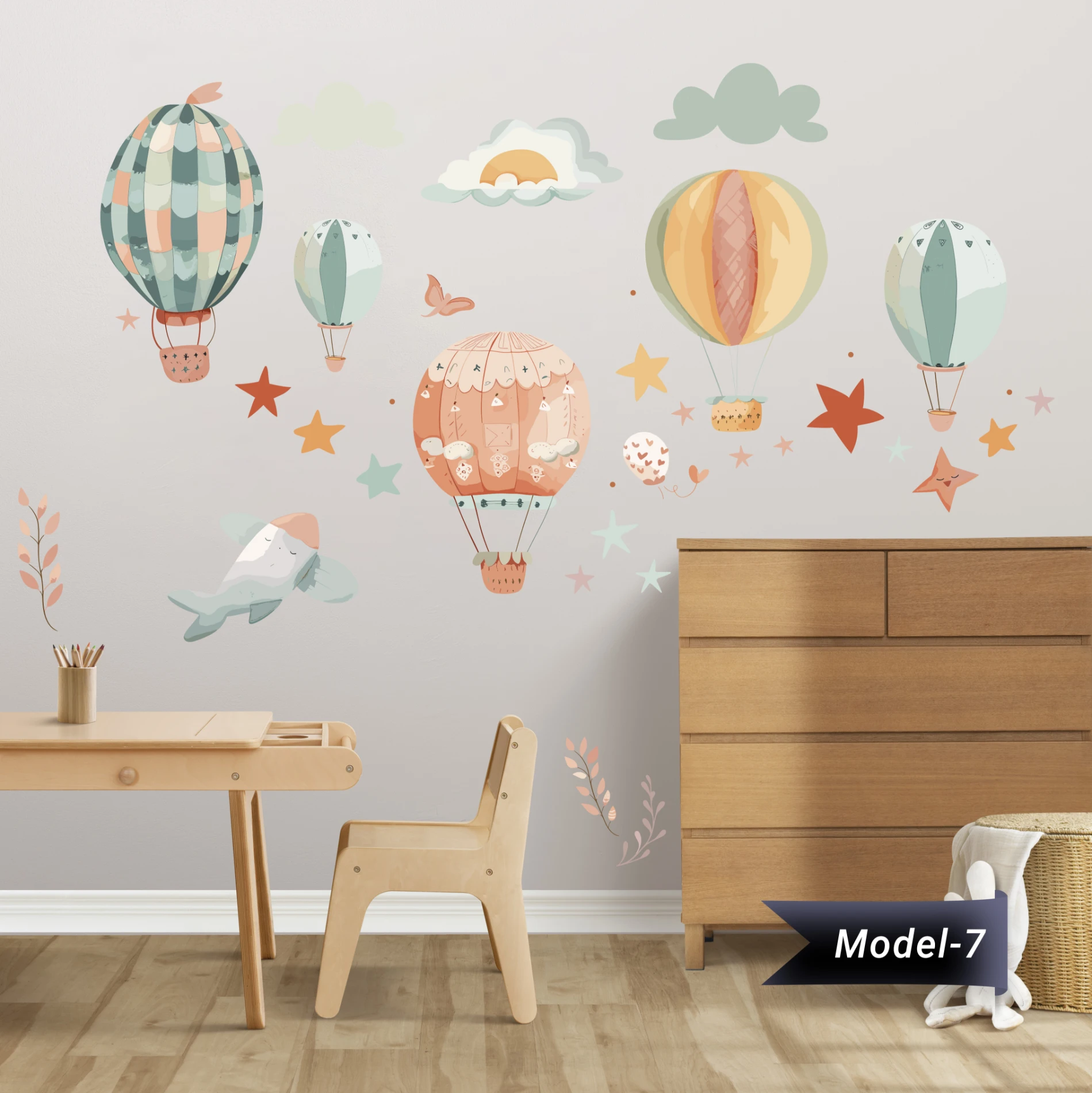 Çocuk Uçan Balon Sticker (Model-7)
