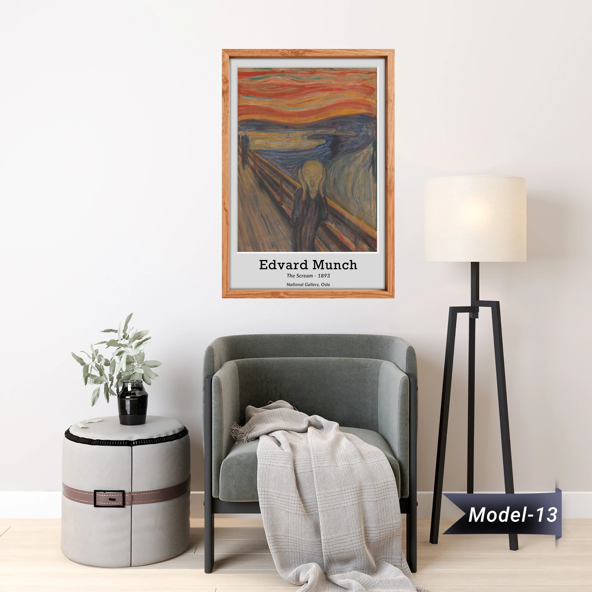Çığlık Tablo - Poster Dünyaca Ünlü ( Model-13)
