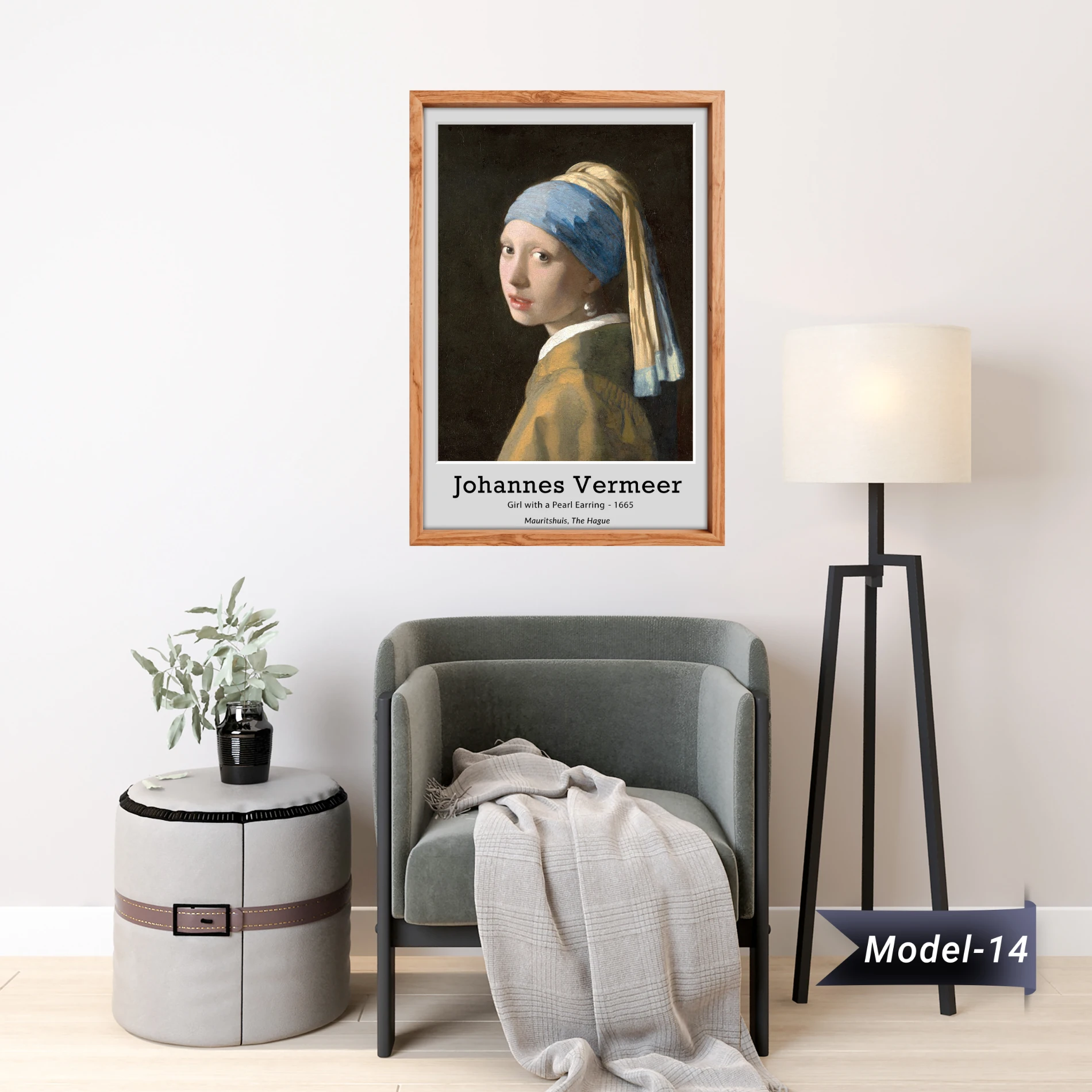 İnci Küpeli Kız Tablo - Poster Dünyaca Ünlü ( Model-14)