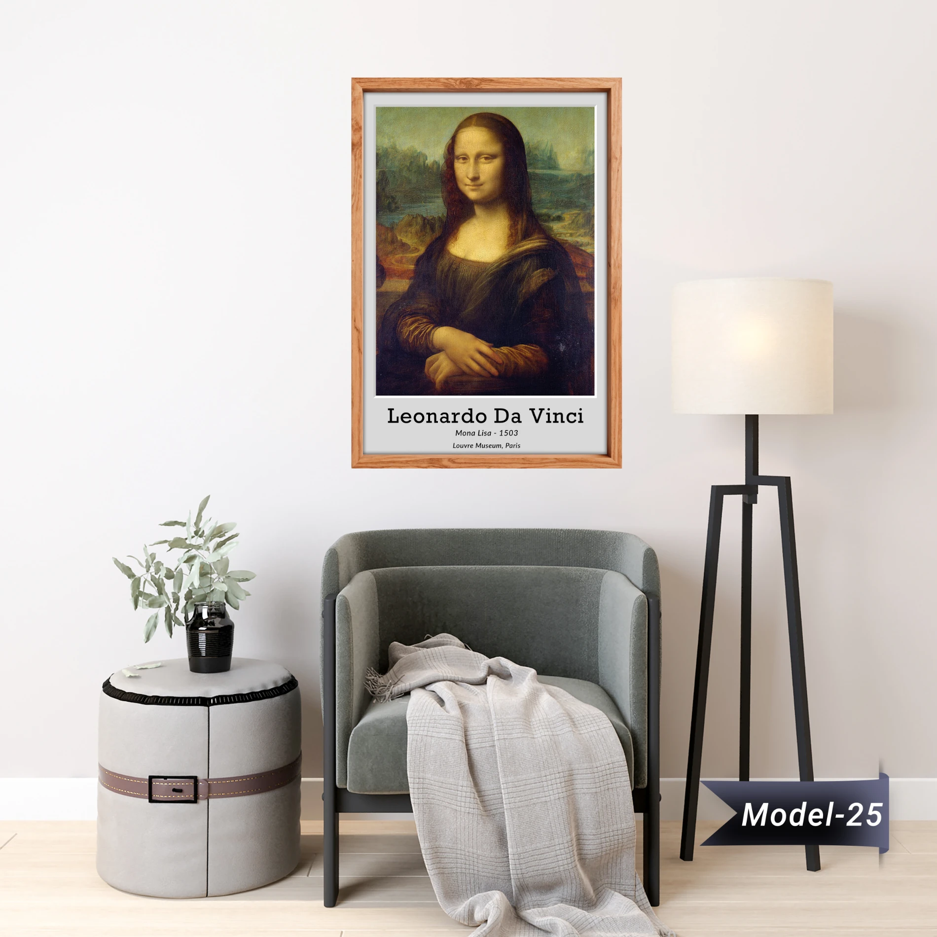 Mona Lisa Tablo - Poster Dünyaca Ünlü ( Model-25)