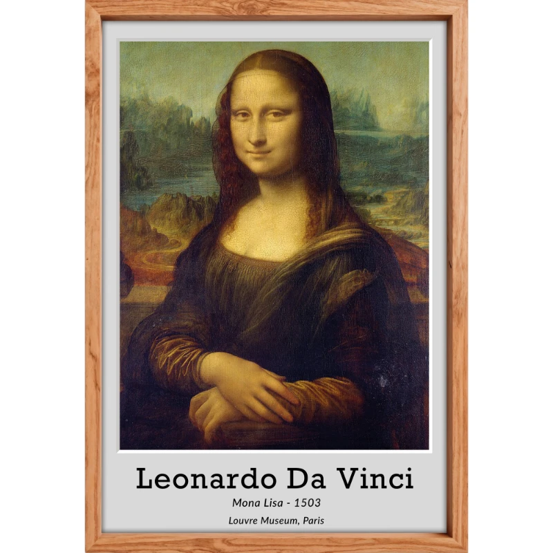 Mona Lisa Tablo - Poster Dünyaca Ünlü ( Model-25)