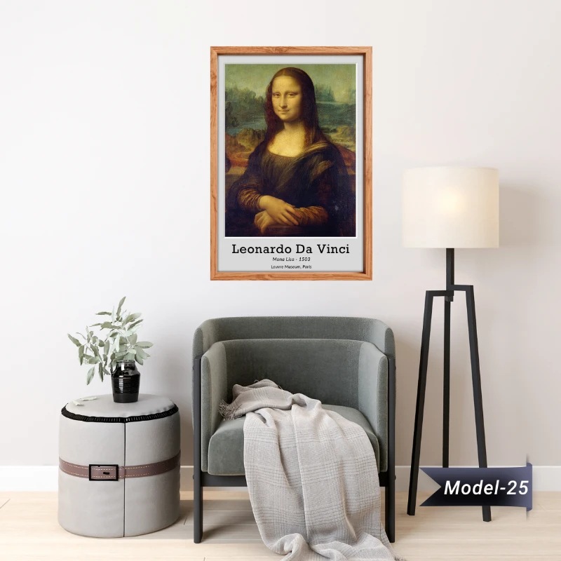 Mona Lisa Tablo - Poster Dünyaca Ünlü ( Model-25)
