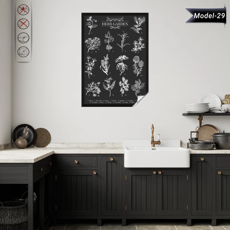 Statik Tutunma Özellikli Tablo - Poster Diğer (Model -29)