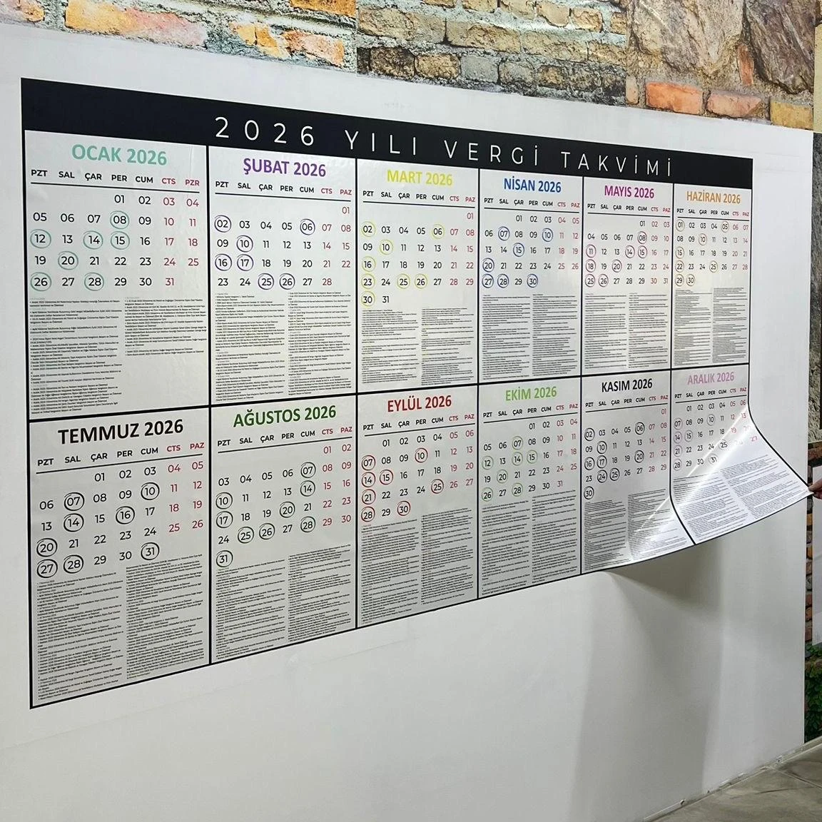 Statik Kağıt 2026 Vergi Takvimi  