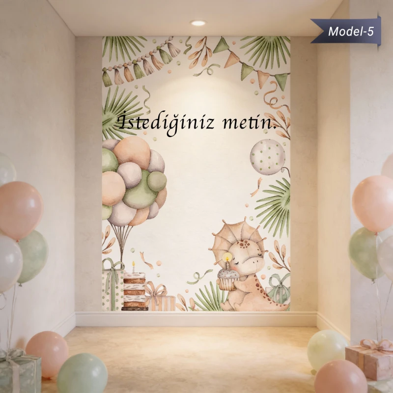 Statik Tutunma Özellikli Doğum Günü Tablo - Poster Özel Gün ( Model - 5)