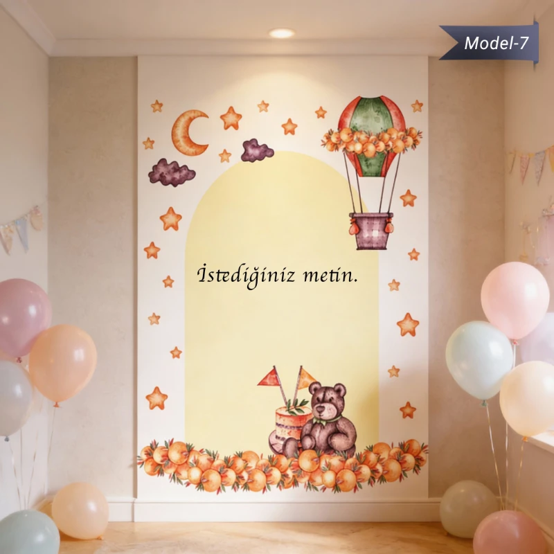 Statik Tutunma Özellikli Doğum Günü Tablo - Poster Özel Gün ( Model - 7)