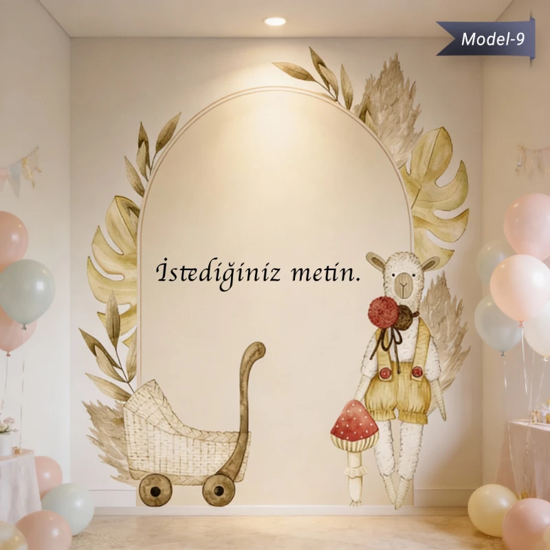 Statik Tutunma Özellikli Doğum Günü Tablo - Poster Özel Gün ( Model - 9)