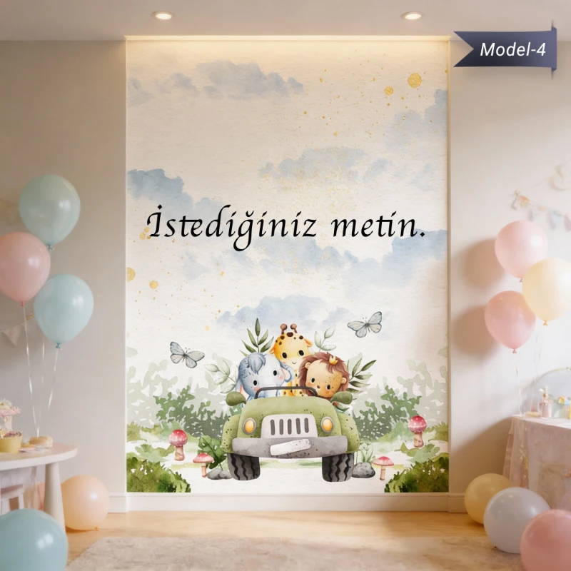 Statik Tutunma Özellikli Doğum Günü Tablo - Poster  Özel Gün ( Model - 4)